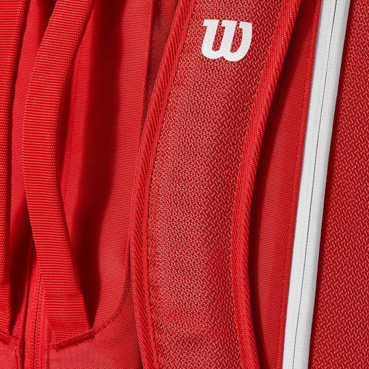 Wilson Super Tour Τσάντα Πλάτης Τένις 15 Ρακετών Κόκκινη