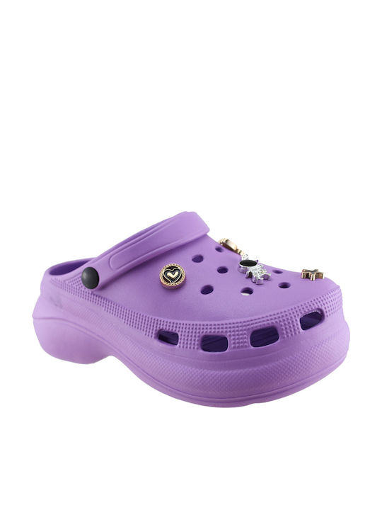 Adam's Shoes Femei Sabot Violet