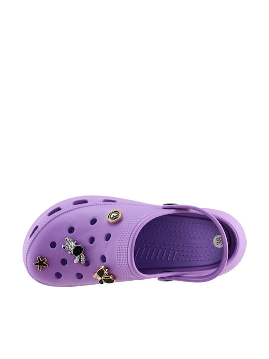 Adam's Shoes Femei Sabot Violet