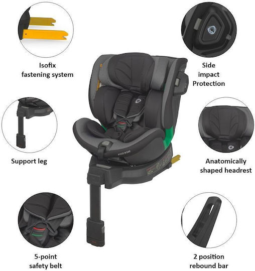 Coccolle Mago Baby Car Seat i-Size with Isofix Neutral Grey 0-36 kg