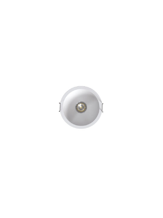 Inlight Metallic Recessed Spot with Integrated LED and Natural White Light White 1pcs
