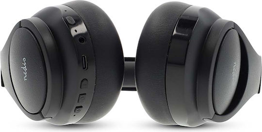 Nedis Wireless / Wired Over Ear Headphones with 28 hours of Operation and Quick Charge Black