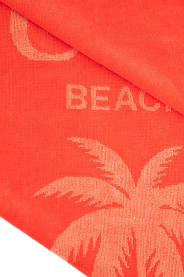 Guess Beach Towel Cotton Coral 100x180cm.