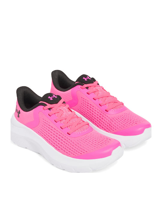 Ua Gps Rogue 5 Al Kinder Sportschuhe Laufen mit Schnürsenkeln Fuchsie