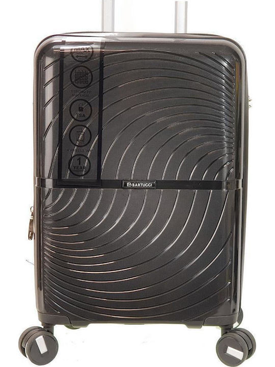Bartuggi Cabin Hard Black Suitcase with 4 Wheels