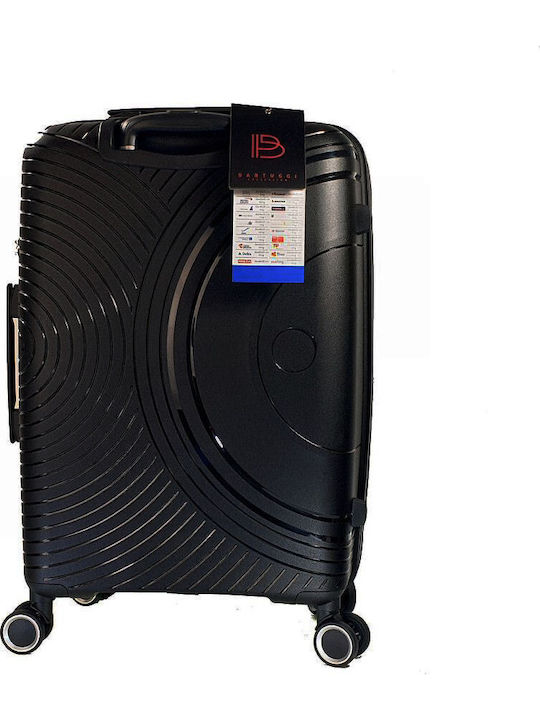 Bartuggi Large Hard Travel Suitcase Black with 4 Wheels Height 76cm