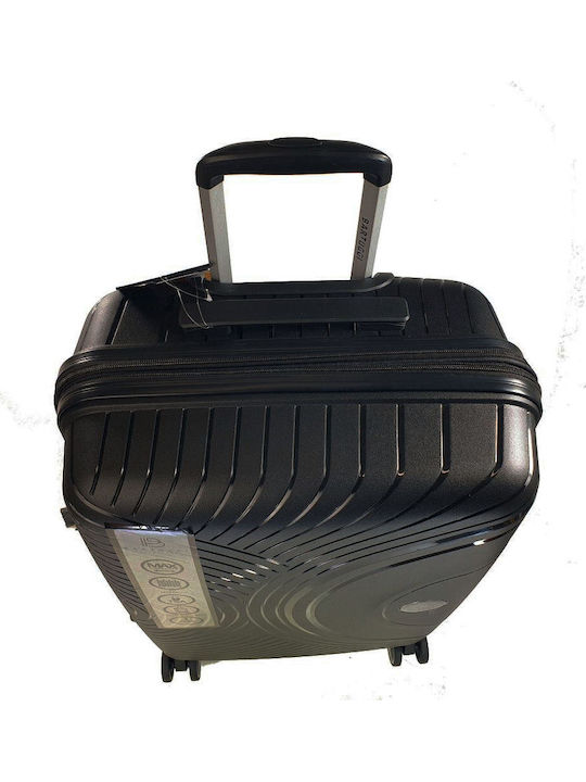 Bartuggi Large Hard Travel Suitcase Black with 4 Wheels Height 76cm