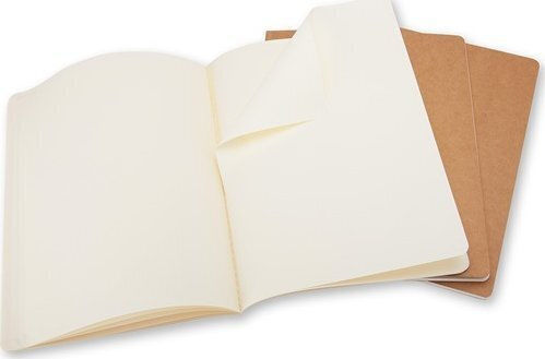 Moleskine Set 3 Notebooks 16 Sheets with Blank Pages Beige