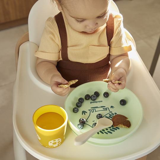 Miniland Feeding Set made of Silicone Green 3pcs