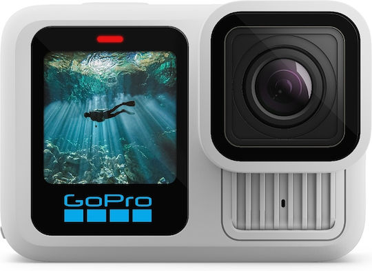 GoPro Hero13 Action Camera 5K Resolution 360° Underwater Standard with 2.27" Screen and Wi-Fi Polar White
