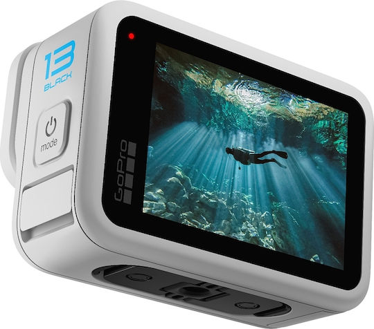 GoPro Hero13 Action Camera 5K Resolution 360° Underwater Standard with 2.27" Screen and Wi-Fi Polar White