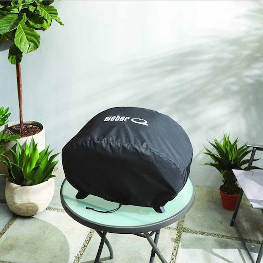 Weber Premium Grill Cover Black Compatible with the Q2200 from Polyester with UV Protection 6.3cmx19cmcm