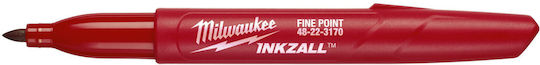 Milwaukee Inkzall Ανεξίτηλος Μαρκαδόρος Κόκκινος 1mm