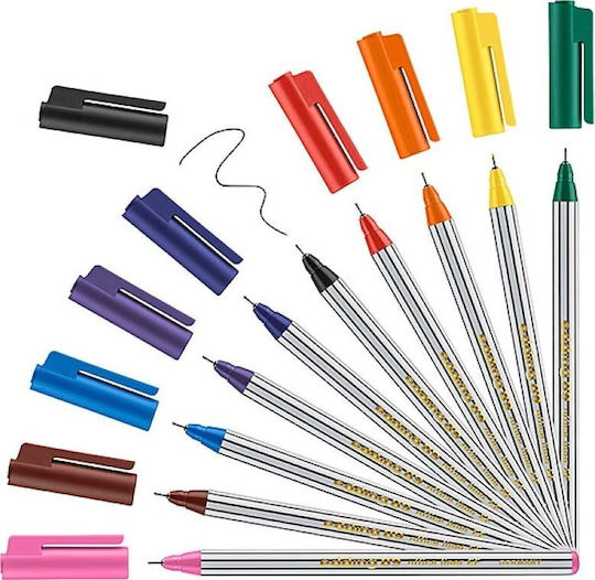 Edding Finener E-89 Ef Edding 0.3 Mm 10 Pieces Multicolour