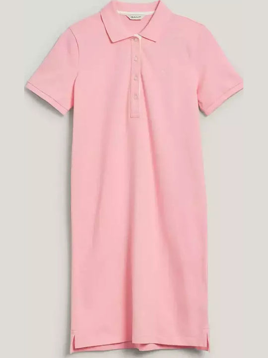 Summer Mini Athletic Dress Short Sleeve Pink
