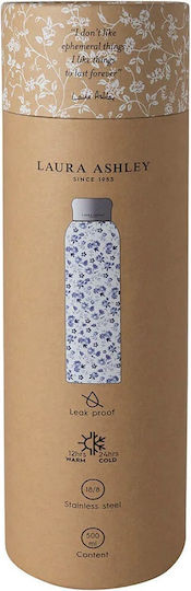 Laura Ashley Petit Fleur Flasche Thermosflasche Rostfreier Stahl 500ml Blau