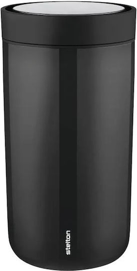 Stelton To Go Click Thermal Ποτήρι Θερμός Ανοξείδωτο 200ml Black