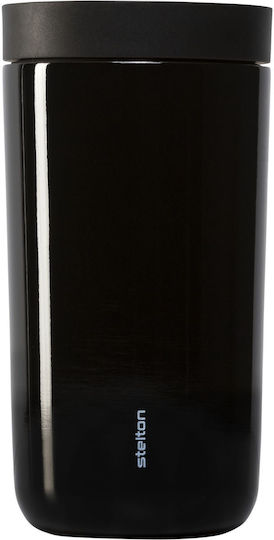 Stelton To Go Click Thermal Ποτήρι Θερμός Ανοξείδωτο 200ml Black