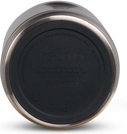 Igloo Tumbler Ποτήρι Θερμός Ανοξείδωτο / Πλαστικό 354ml Γκρι με Καλαμάκι και Λαβή