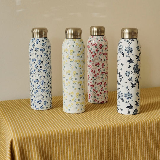 Laura Ashley Petit Fleur Flasche Thermosflasche Rostfreier Stahl 500ml Gelb