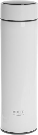 Adler Μπουκάλι Θερμός Ανοξείδωτο 473ml White