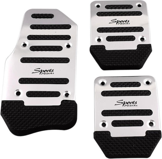 Set de pedale Autoturism Universal Aluminiu Argintiu 3buc