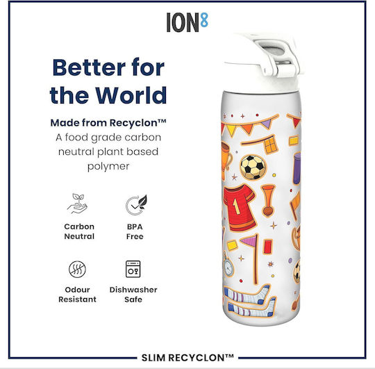 Ion8 Slimkids Kunststoff Kinder Trinkflasche Fußball 500ml (Verschiedene Designs oder Farben)