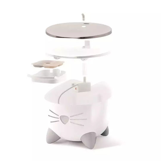 Catit Pixi Automatic Stainless Steel Waterer / Fountain for Dog & Cat 3x 2lt 17cm in White Color