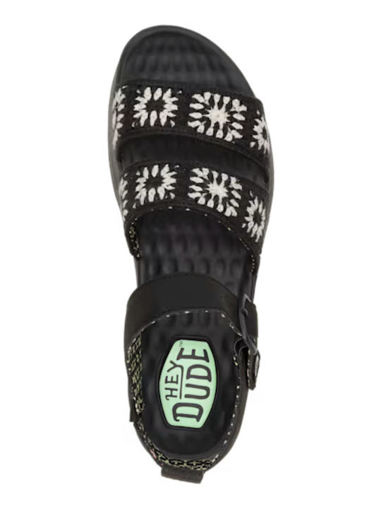 Flache Sandalen für Damen in Schwarz Farbe