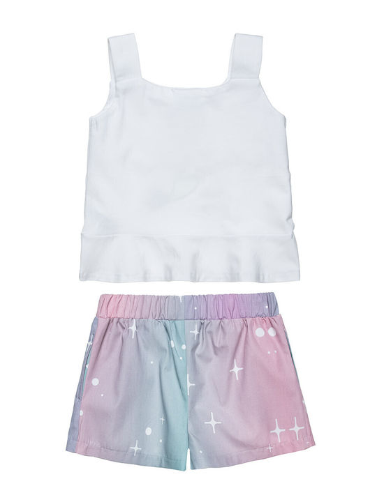 Kids' Set with Shorts Summer 2pcs White