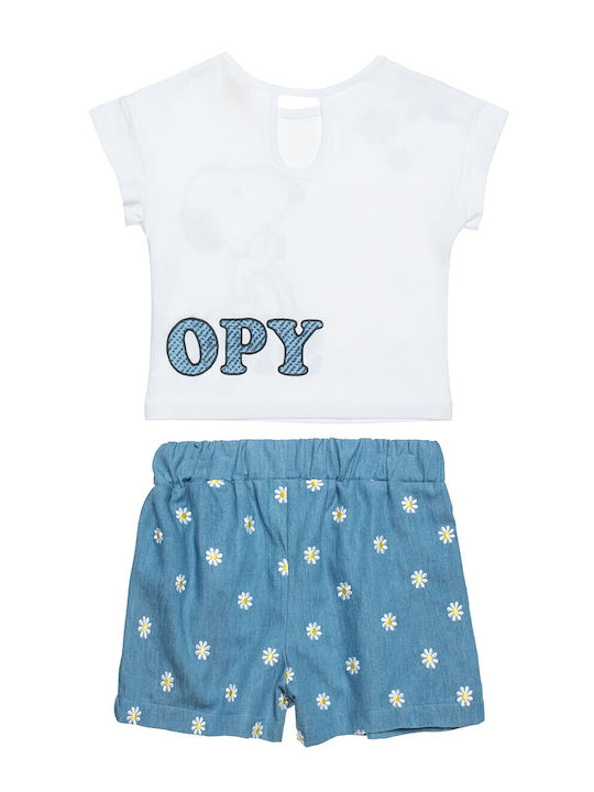 Kids' Set with Shorts Summer 2pcs White