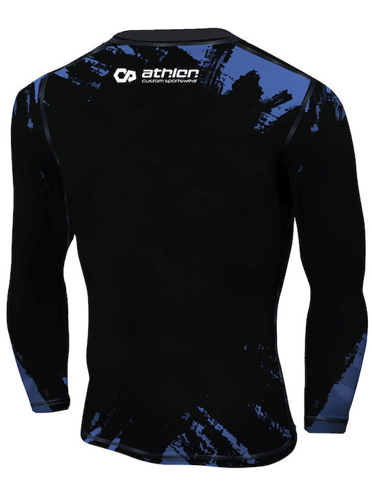 Athlon Herren Langärmlig T-Shirt 135-1810 für Jiu-Jitsu Schwarz