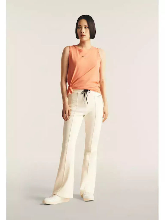 Damen Bluse Ärmellos Koralle