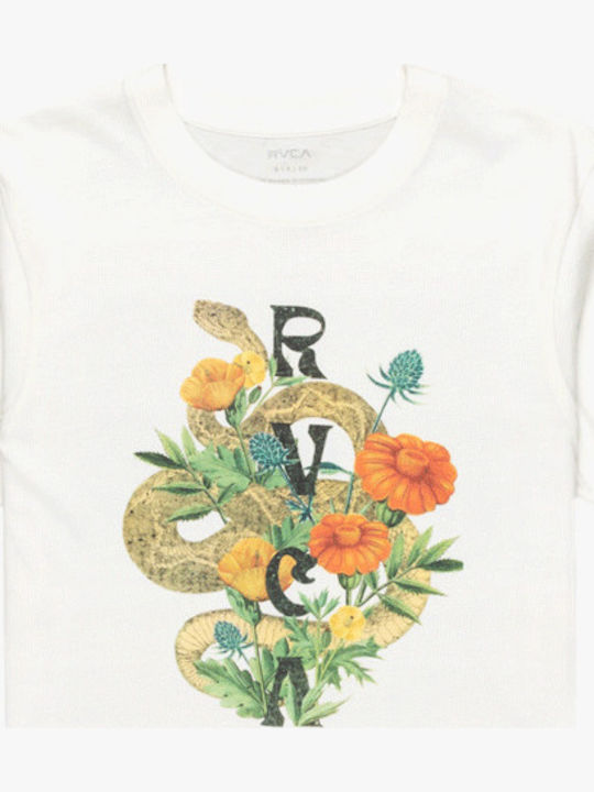 Damen T-Shirt Tierdruck White, Beige