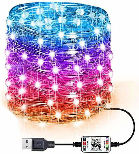 Smart LED-Streifen Wi-Fi USB 5V RGB Licht 8m mit Netzteil & Fernbedienung