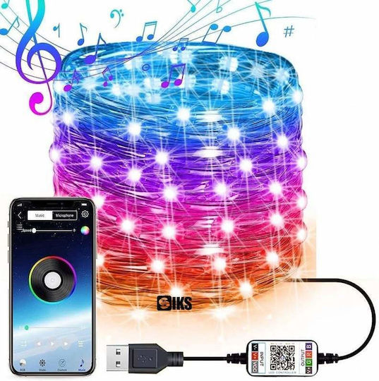 Smart LED-Streifen Wi-Fi USB 5V RGB Licht 8m mit Netzteil & Fernbedienung