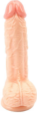 Loving Joy Ρεαλιστικό Dildo με Όρχεις και Βεντούζα Flesh 19cm