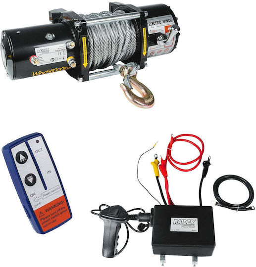 Raider Electric Troliu Auto 4x4 12V cu Capacitate de Tracțiune 2722kg