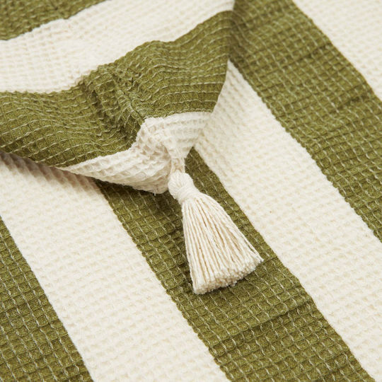Portofino Πόντσο Παραλίας Pistachio Stripes Waffle 6-9 Ετών