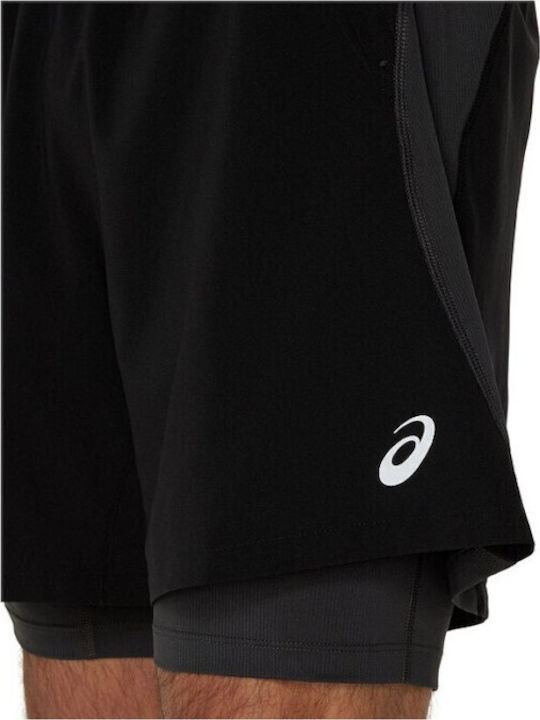 Road 2 In 1 Sports Men's Black Shorts