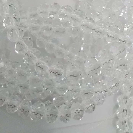 Прозрачни полигонални кристали 3мм серия 150бр 4-06