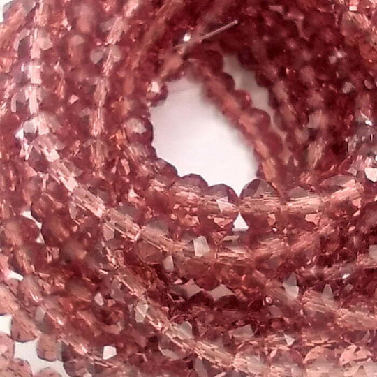 Purple Polygonal Crystals 3mm Strand 150pcs 4-07