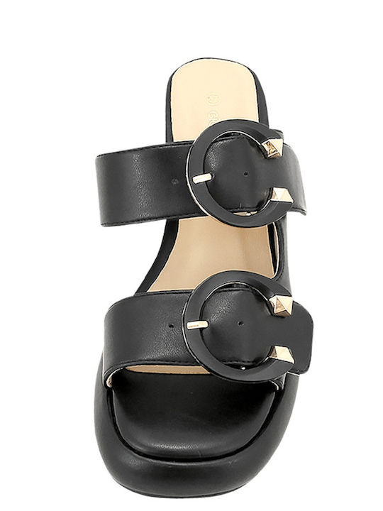 Moshel Leather Sandals Black