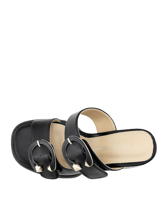 Moshel Leather Sandals Black