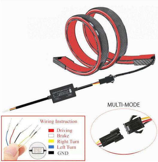 Eleron Auto Lumină Suplimentară de Frână Stop Mașini 12v 120cm Carbon
