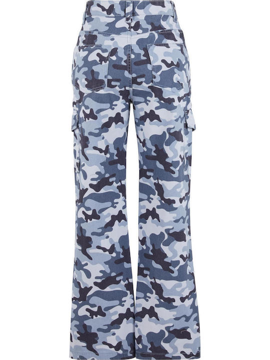 Γυναικείο Jean Παντελόνι σε Relaxed Εφαρμογή Blue Camo