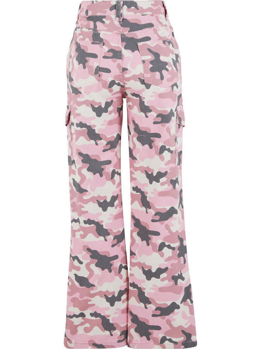Γυναικείο Jean Παντελόνι σε Relaxed Εφαρμογή Pink Camo