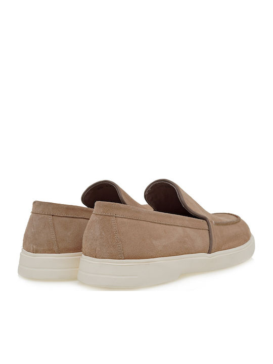 Suede Ανδρικά Loafers σε Μπεζ Χρώμα