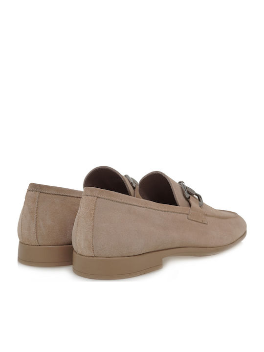 Suede Ανδρικά Μοκασίνια σε Μπεζ Χρώμα