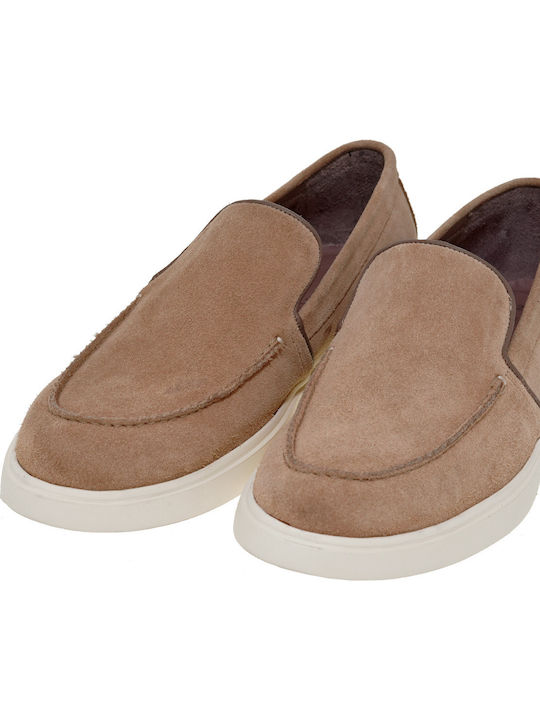 Suede Ανδρικά Loafers σε Μπεζ Χρώμα